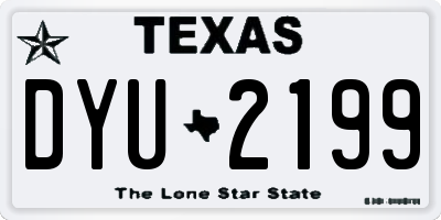 TX license plate DYU2199