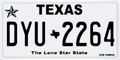 TX license plate DYU2264