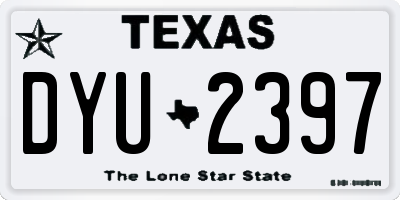 TX license plate DYU2397