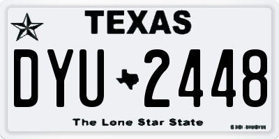 TX license plate DYU2448