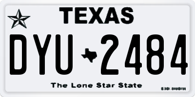 TX license plate DYU2484