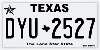 TX license plate DYU2527