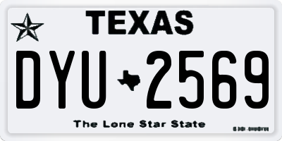 TX license plate DYU2569