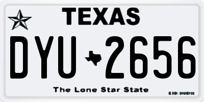 TX license plate DYU2656
