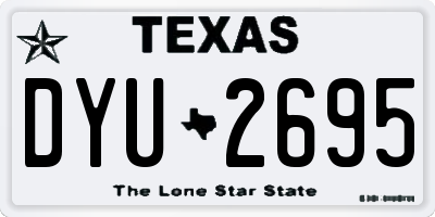TX license plate DYU2695