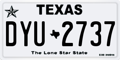 TX license plate DYU2737