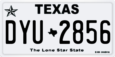 TX license plate DYU2856