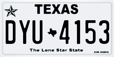TX license plate DYU4153