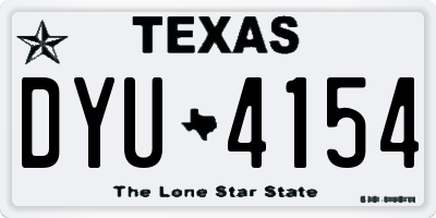 TX license plate DYU4154