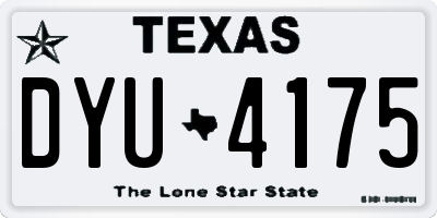 TX license plate DYU4175