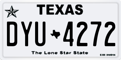 TX license plate DYU4272