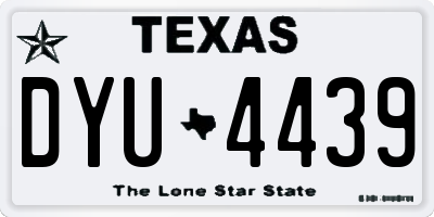 TX license plate DYU4439