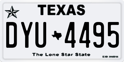 TX license plate DYU4495