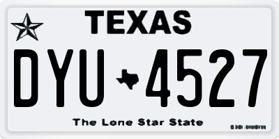 TX license plate DYU4527