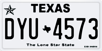 TX license plate DYU4573