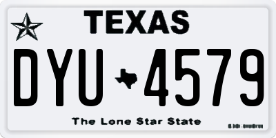 TX license plate DYU4579