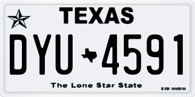 TX license plate DYU4591