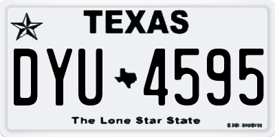 TX license plate DYU4595