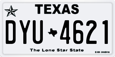 TX license plate DYU4621