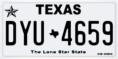 TX license plate DYU4659