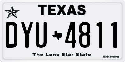 TX license plate DYU4811