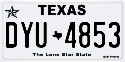 TX license plate DYU4853