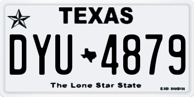 TX license plate DYU4879
