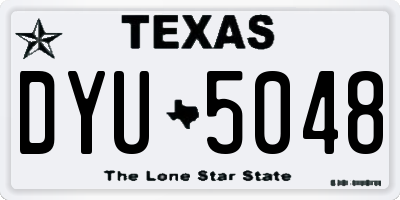TX license plate DYU5048