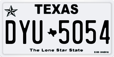 TX license plate DYU5054