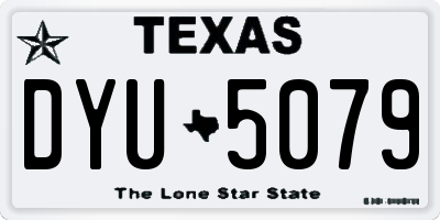 TX license plate DYU5079