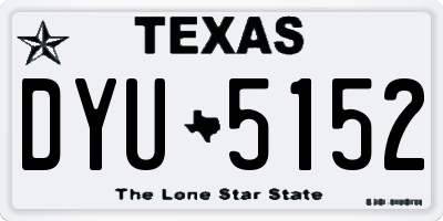 TX license plate DYU5152