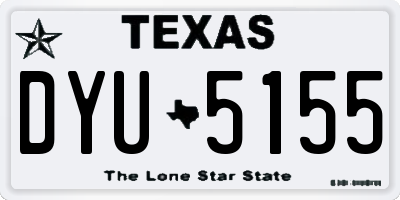 TX license plate DYU5155