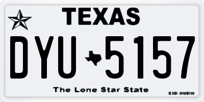TX license plate DYU5157