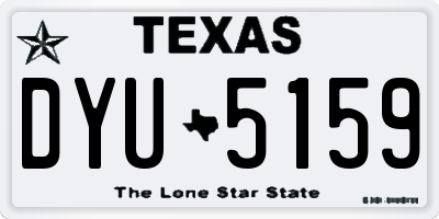 TX license plate DYU5159