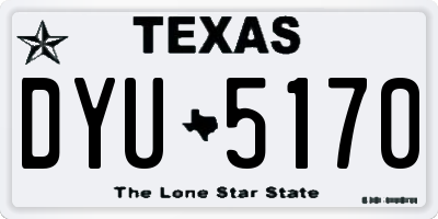 TX license plate DYU5170