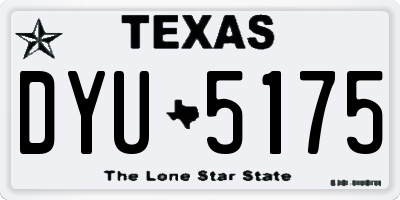 TX license plate DYU5175