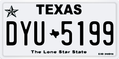 TX license plate DYU5199