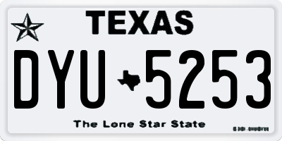 TX license plate DYU5253