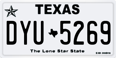 TX license plate DYU5269