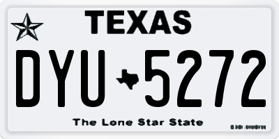 TX license plate DYU5272