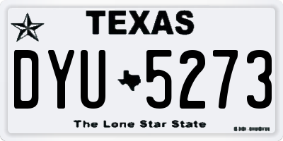 TX license plate DYU5273