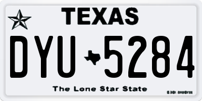 TX license plate DYU5284