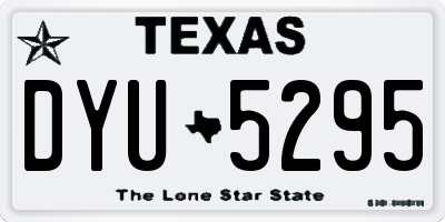 TX license plate DYU5295