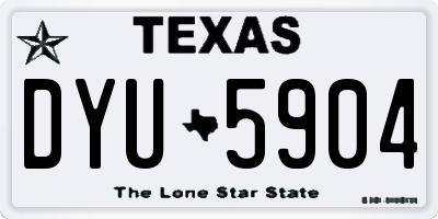 TX license plate DYU5904