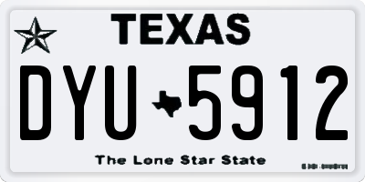 TX license plate DYU5912