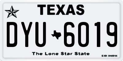 TX license plate DYU6019