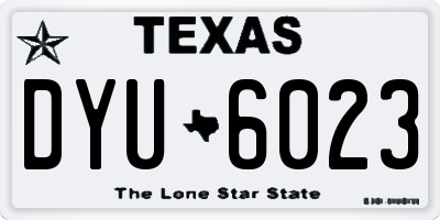 TX license plate DYU6023