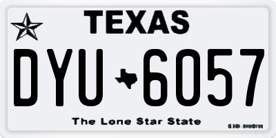 TX license plate DYU6057