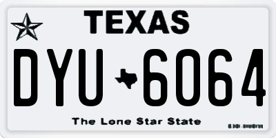 TX license plate DYU6064