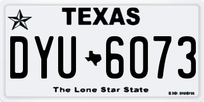 TX license plate DYU6073
